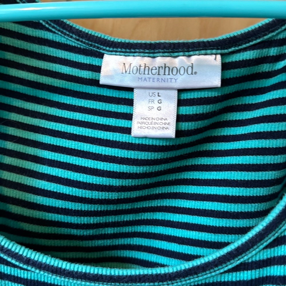Maternity dress blue stripes